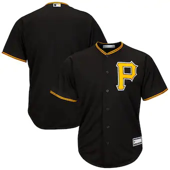 mens black pittsburgh pirates big and tall replica team jer